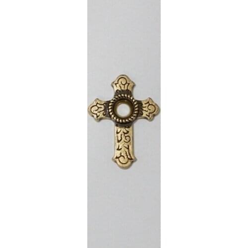 KB801) Wholesale ! 50pc Western Cross Bezel Concho Saddlery Concho Antique-Bronze