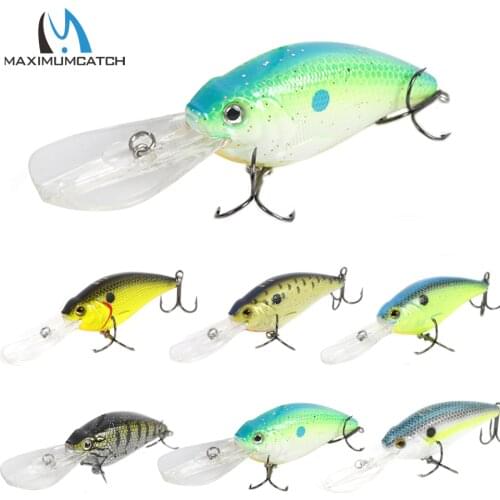 Maximumcatch 1pc Crank Fishing Lures Artificial Bait With VMC Hooks Life-like Hard Fishing Lures Crankbait