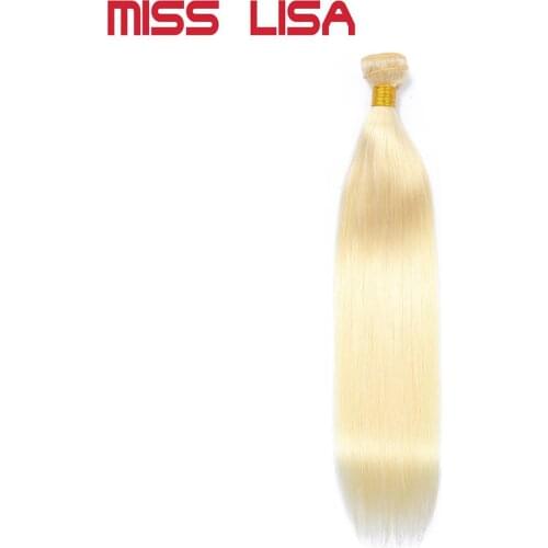 MISS LISA 28 30 Inch 613 Blonde Human Hair Bundles Straight Hair Bundles Brazilian Hair Weave Bundles Non Remy Hair Extensions