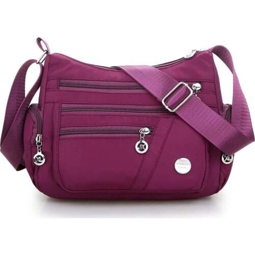 4PCS / LOT Fashion Women Messenger Bags Hobos Shoulder Zipper Bag Lightweight Waterproof Travel Crossbody Bag Purses Handbags