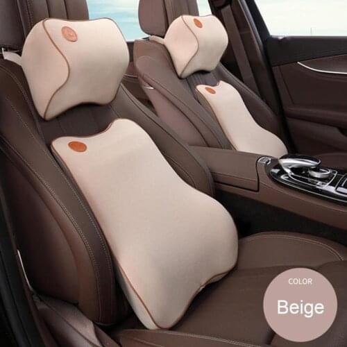 Soft Memory Foam Car Neck Back Seat Headrest Pillow Lumbar Support Massager Waist Cushion For Chairs Car Seat Relieve Pain Sore