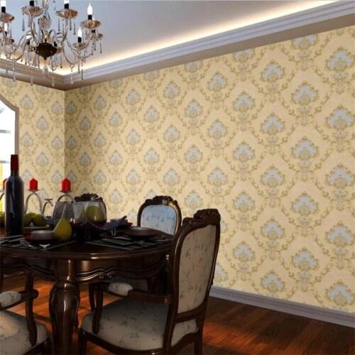 Beibehang New European style living room bedroom background wallpaper Damascus deep pressure relief three-dimensional wallpaper