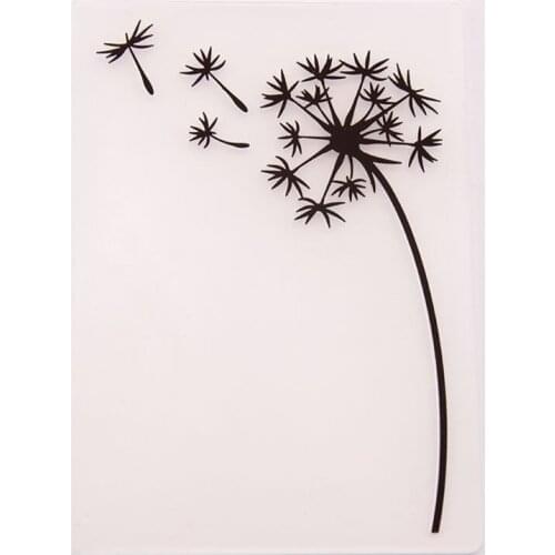 Plastic Embossing Folder Template DIY Scrapbook Photo Album Card Making Decoration Craft Dandelion