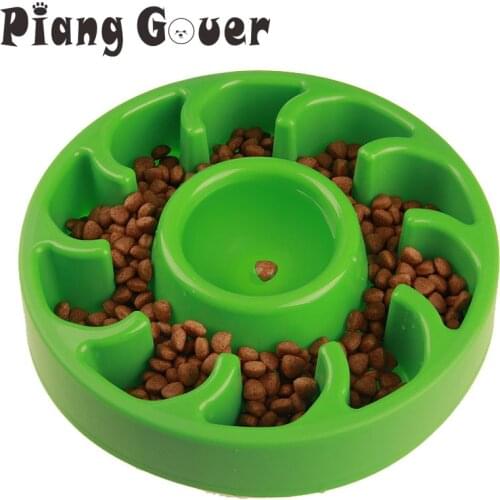 PP Avoid Choking Slow Eat Bowls Dog Bowls Cat Food Water Bowl Pet Cat Feeder Supplies