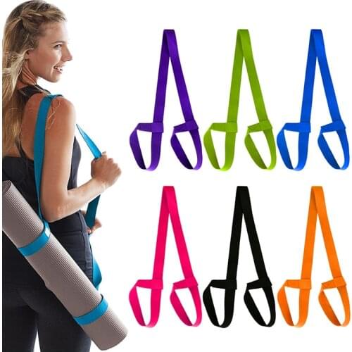 Adjustable Yoga Mat Strap Belt Sports Sling Shoulder Carry Belt Exercise Stretch Fitness Elastic High Quality Yoga Belt