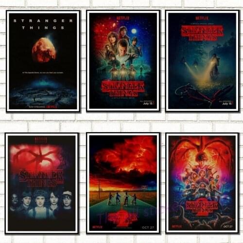 Stranger Things 2 season retro Poster Kraft Paper Bar Cafe Home Decor vintage Painting Wall Sticker/9001