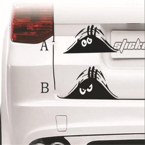 19x7cm Reflective Car Sticker Waterproof Fashion Funny Peeking Monster Vinyl Decal Decoration Self-adhesive Scratch Cover Decal