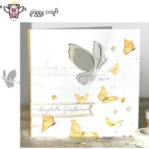 Piggy Craft metal cutting dies cut die mold 3D Butterfly decoration Scrapbook paper craft album card punch knife art cutter die