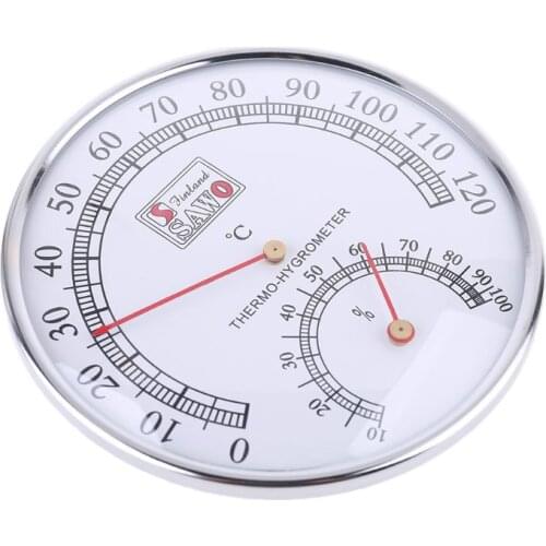 Sauna Thermometer metal Case Steam Sauna Room Thermometer Hygrometer Bath And Sauna Indoor Outdoor Used 62KC