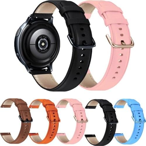 20mm Leather Watch Straps for Samsung Galaxy Watch 46mm Bracelet for galaxy watch for huawei watch gt2 Watchband for Amazfit Bip