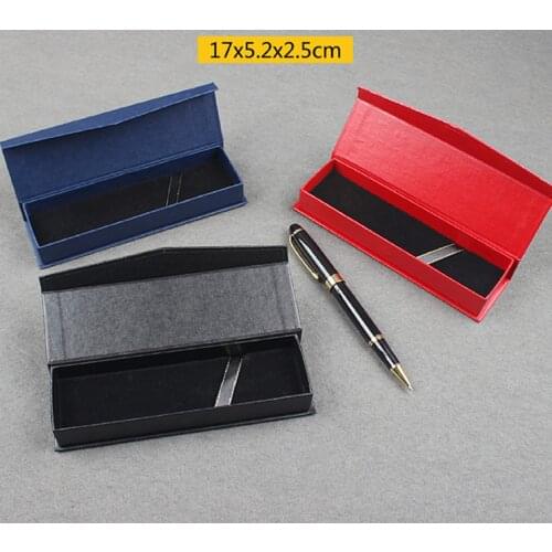 200pcs/lot Magnetic Button Pen Box Business Office Stationery Gift Pen Boxes Packing Carrying Package Boxes Wholesale