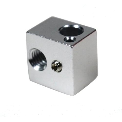 1pcs 3D printer accessories all metal E3D-V5 aluminum block aluminum alloy sand blasting oxidation treatment heating block
