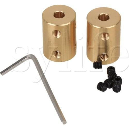 2 x 7mm To 7mm Shaft Coupling Rigid Coupling Coupler Motor Connector Spanner