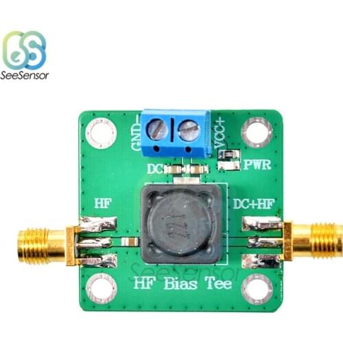 HF Bias Tee 50K-60MHz RF Microwave Dc Feeder for Short Wave RTL SDR LNA HAM Radio Amplifier Antenna