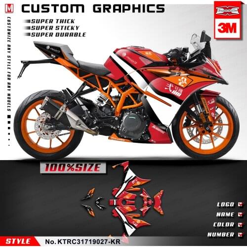 KUNGFU GRAPHICS Personalized Stickers Full Wraps Kit for RC 125 200 250 390 2014 2015 2016 2017 2018 2019 2020