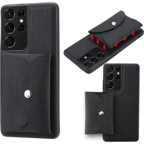 Magnetic adsorption Wallet Phone Case for Samsung S21 Ultra Kickstand Card Holder Leather Cover for Samsung A32 A52 A72 A71 A51