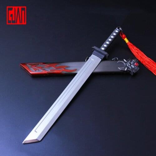 Alloy Sword with Sheath Weapon Game Props Exhibition Appliance Ornaments Ukyo Shura Giant Sword with Sheath Weapon Model Toy