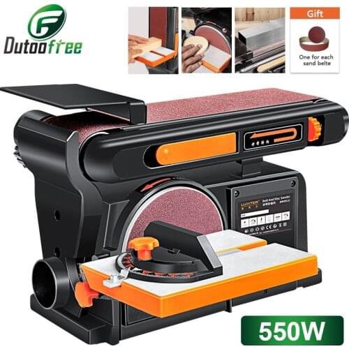 550W Multifunctional Abrasive Belt Machine Desktop Electric Sanding Machine Woodworking DIY Sanding Grinding Polishing