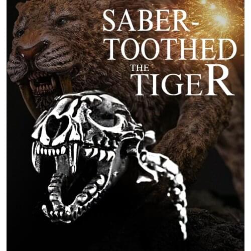 Beier 316L stainless steel High quality huge saber-toothed tiger popular pendant necklace 3D design exqusite men jewelry LP096