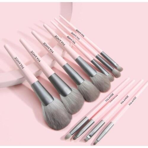 MAANGE 11Pcs/set Makeup Brushes Set Professional Soft Foundation Powder Blush Eye Shadow Lip Wooden Make Up Brush Tool Kit Tools