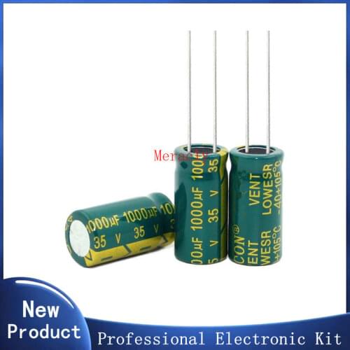 New original high-frequency crystal 1000uf 35v 35v 1000uf New original Size:10*20MM