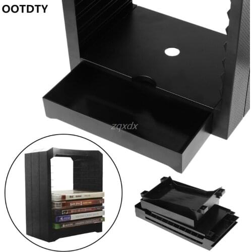 OOTDTY Universal 10Layers Game Blue Ray Disc Storage Tower Holder for Xbox One Sony PS4