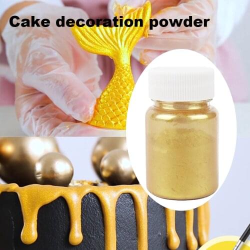 5/15g Edible Gold Powder Flash Glitter Pearl Powder Baking Color Dust Mousse Cake Fondant Macaron Chocolate Pastry Decoration