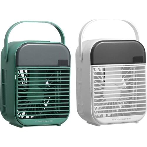 Portable Air Conditioner, Rechargeable Evaporative Air Conditioner Fan with 3 Speeds with Handle for Office