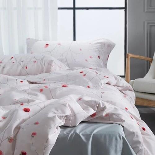 100% Egyptian Cotton Bedding 600 TC Queen King Size Beige Blue Printed Colors Sheet Duvet Cover Pillowcases 4 Pcs Set on sale