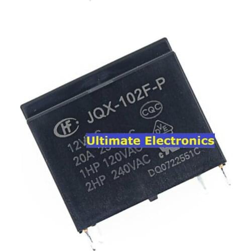 5pcs JQX-102F-P-12VDC HF102F-P-12VDC A group of normally open 4 foot air conditioners relay