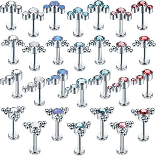 1Pc 16G Stainless Steel Labret Ring Lip Piercing Ear Cartilage Lip Earrings Piercing Ombligo Ear Piercing Body Jewelry