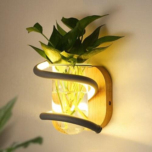Modern Glass Plante Wall Lights Led Acrylic Lamps Bedside Sconces Loft Fixtures for Living Room Kitchen Restaurant Decor Lights
