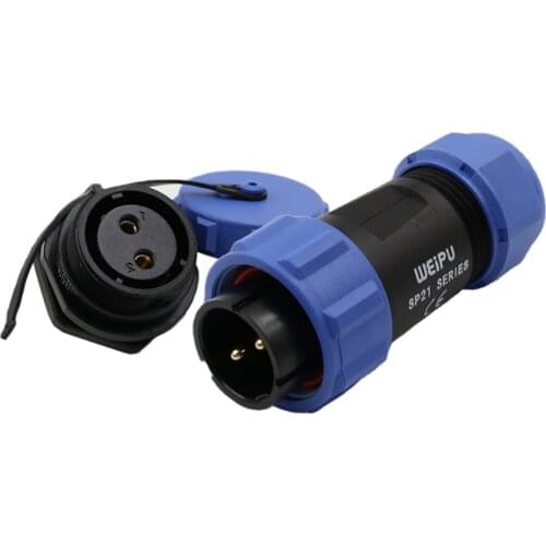 SP21 SP2110/P+SP2112/S IP68 Waterproof Connectors 2 3 4 5 7 9 12 Pin Docking Screw Welding Solder Cable Wire Connector Male Plug
