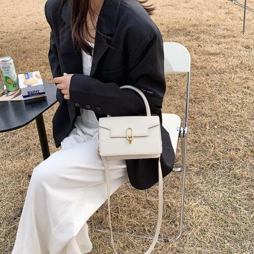 Bag fashion womens bag 2021 popular new stiletto one-shoulder bag womens net red handbag small square bag