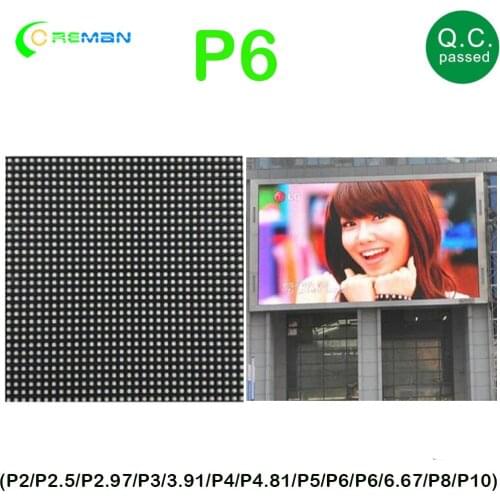 Led rgb matrix module P6 outdoor , led tv screen video wall P6 outdoor led module panel