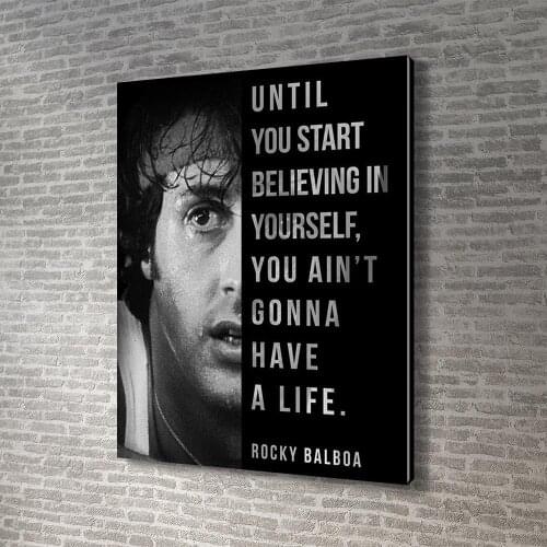 Inspirational Quotes Wall Art Print Canvas Painting Posters and Prints Wall Pictures Framed Room Decor