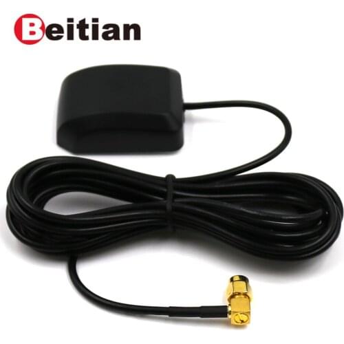 BEITIAN GNSS GLONASS+GPS High Gain SMA Elbow High Gain External Active Antenna BN-142AJW
