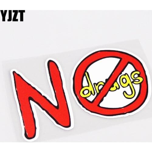 YJZT 11.5CM*6.6CM Fashion NO Motorcycle Car-styling Car Sticker Decal Decoration PVC 13-0715