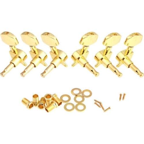 Gold Sealed Guitar String Tuning Pegs Tuners Machine Heads 3L+3R New
