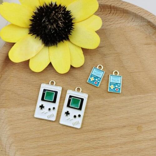 10pcs Enamel Retro game machine Pendant Alloy Charms For Women Bracelet Making Accessory Handmade DIY Findings F678
