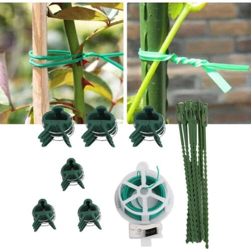 31Pcs Reusable Garden Plant Binding and Clip Set Multifunctional Greenhouse Plant Tomatoes Support Clips Grafting Tools