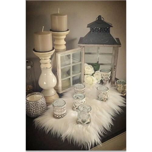 Diamond Painting 5D Full Square Round Candle Diamond Embroidery Rhinestone Cross Stitch Crystal Mosaic Picture Decor Art