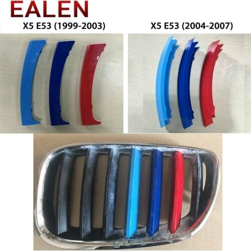 Car Styling Front Racing Grille 3D Stickers For BMW X5 E53 Accessories 1999-2003 2004-2007 M Power Performance Motorsport Colors