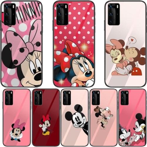 Disney Cute Mickey Phone Case For Huawei P 40 30 20 10 9 8 Lite E Pro Plus Black Etui Coque Painting Hoesjes comic fas