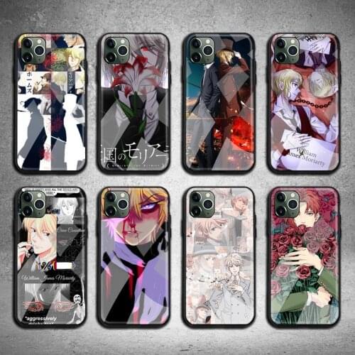 Anime Moriarty the Patriot Phone Case Tempered Glass For iPhone 12 11 Pro Max Mini XR XS MAX 8 X 7 6S 6 Plus SE 2020 cover