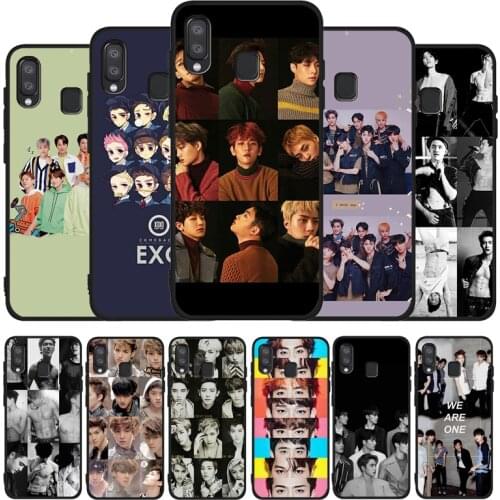 EXO black phone Case For Samsung A10 30 40 50 30S 50S 60 70 M10 (M20 M30 M40 A01 31 51 71 A20E A21S)
