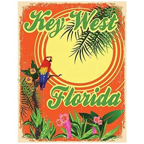 Colored Billboard City Night Scene Retro Metal Painting Tin Signs Shabby Chic Tinplate Iron Poster Art Wall Bar Club Home