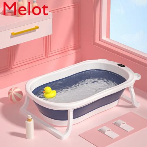 Baby Bathtub Baby Children Bath Folding Tub Household Newborn Sitting and Lying Dual-Use Bath Basin