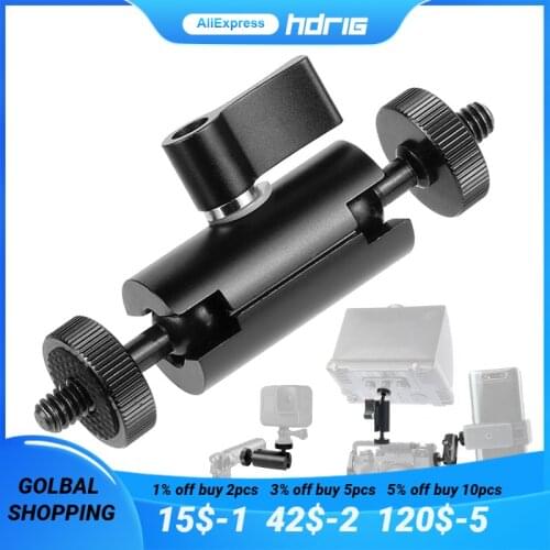 HDRIG Expansion Bracket SLR Camera Magic Arm Monitor Double Ball Head Universal 1/4 Adjustable Connecting Arm For Photo Studio