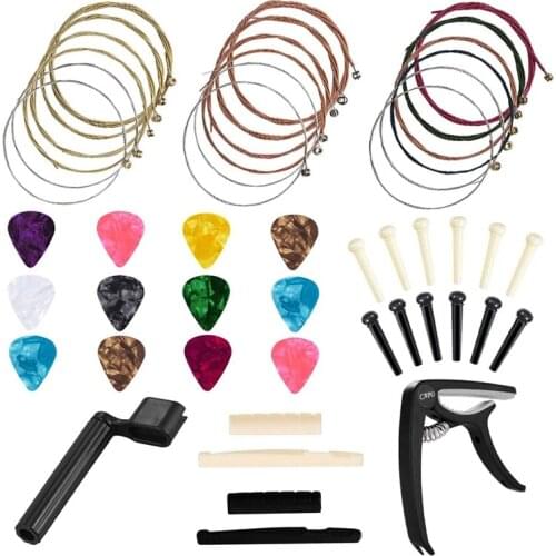 Guitar Accessories Kit Acoustic Guitar Strings Accessories Kit For Guitar Players And Guitar Beginners
